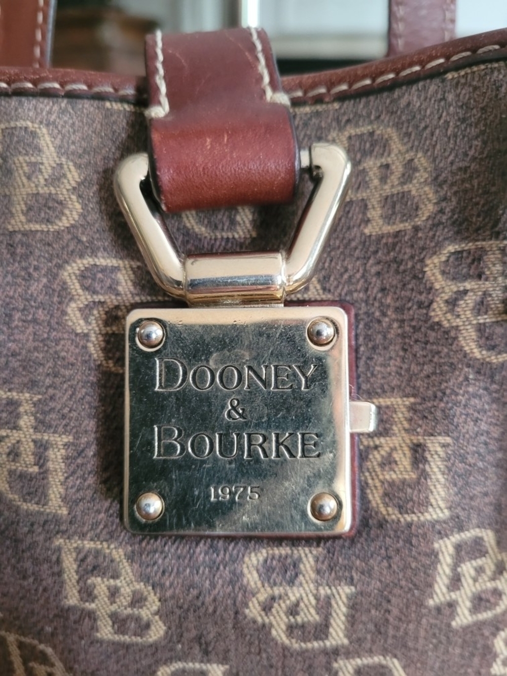 Dooney & Bourke Brown Signature Tote Bag - Picture 9 of 11
